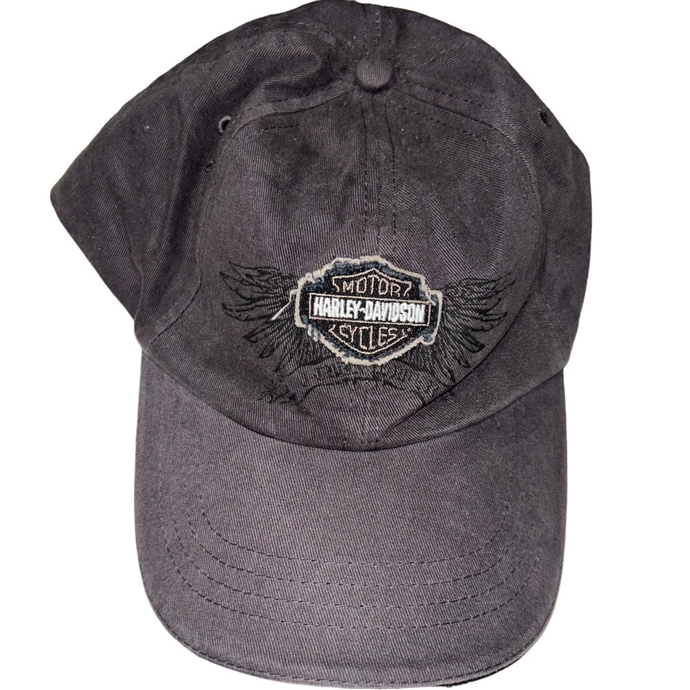 HARLEY Davidson motorcycles gray adjustable baseball cap hat